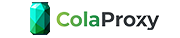 ColaProxy brand logo: consisting of the brand name 'ColaProxy' with a blue gradient circular Q emblem, the letter i features a blue dot on top, presenting a modern tech aesthetic with simple black and blue color scheme